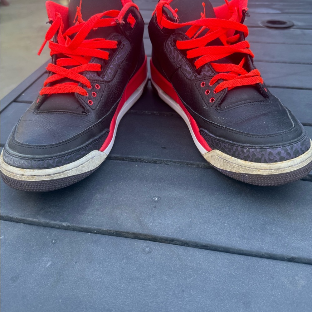 Jordan Black and Red High-Top Sneakers